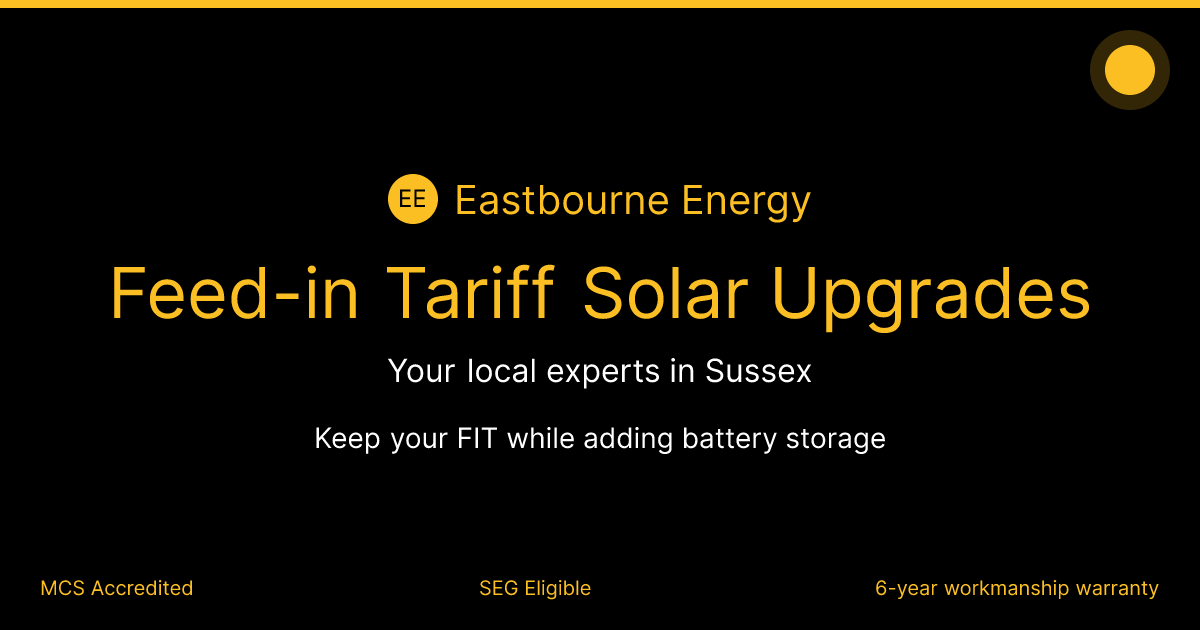 Feed-in Tariff Solar Upgrades - Keep Your FIT | Eastbourne Energy